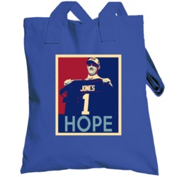 Daniel Jones Qb New York G Hope Poster Football Fan Totebag