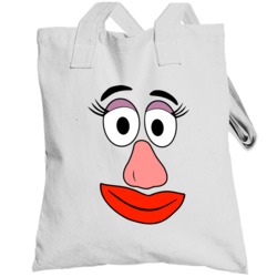 Mrs Potato Head Face Couples Halloween Costume Totebag