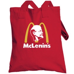 Mclenins Vladimir Lenin Russian Cccp Mcdonalds Logo Parody Totebag