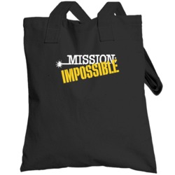 Mission Impossible Retro 80s Tv Show Logo Fan Totebag