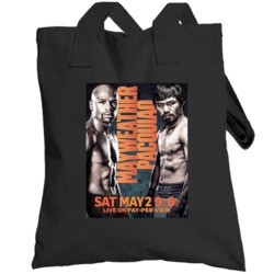 Floyd Mayweather Vs Manny Pacquiao Fight Poster Boxing Fan Totebag