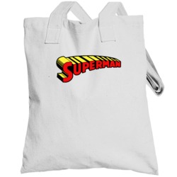 Superman Retro 80s Tv Show Logo Fan Totebag