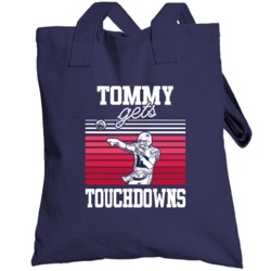 Tommy Gets Touchdowns Tom Brady New England Football Fan Totebag