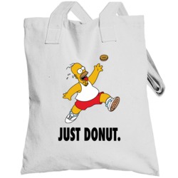 Just Donut Funny Homer Simpson Simpsons Cartoon Just Do It Logo Parody