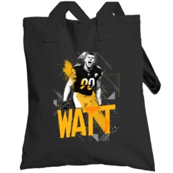Tj Watt Pittsburgh Football Geometric Totebag