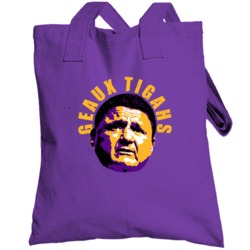 Geaux Tigahs Ed Orgeron Lsu Football Coach Fan Totebag