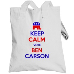 Keep Calm Vote For Ben Carson Republican President Totebag