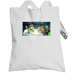 El Classico Barcelona Real Madrid Soccer Futbal Totebag