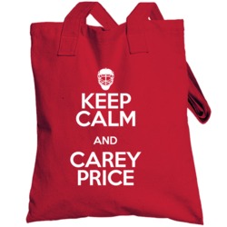 Keep Calm And Carry On Carey Price Hockey Montreal Totebag