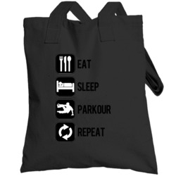 Eat Sleep Parkour Repeat Sport Silhouette Totebag