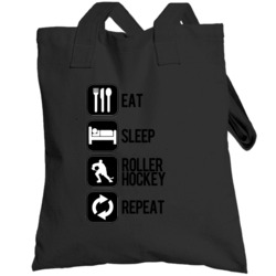 Eat Sleep Roller Hockey Repeat Sport Silhouette Totebag