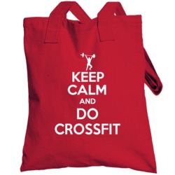 Keep Calm And Do Crossfit Fun Parody Sports Totebag