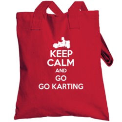 Keep Calm And Go Gokarting Fun Parody Sports Totebag