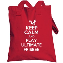 Keep Calm And Play Ultimate Frisbee Fun Parody Sports Totebag