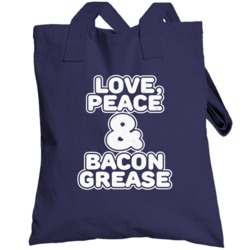 Love Peace And Bacon Grease Funny Greasy Food Foodie Lover Distressed 