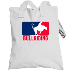 Bull Riding Silhouette Fun Sports Parody Totebag