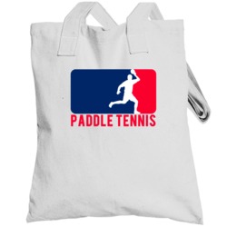 Paddle Tennis Silhouette Fun Major League Sports Parody Totebag