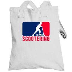 Scootering Silhouette Fun Major League Sports Parody Totebag