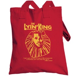 Lebron James Lyin King Cavs Heat Basketball Totebag