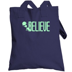 Believe Alien Spotter Space Ufo Area 51 Sci Fi Geek Funny Totebag