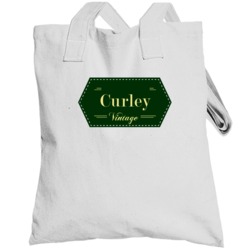 Curley Vintage Label Name Totebag