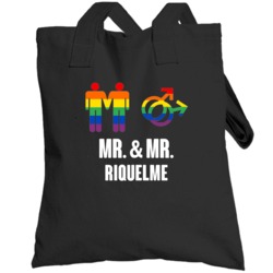 Mr And Mr Riquelme Last Name Gay Pride Totebag
