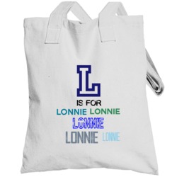 L Is For Lonnie Cool Personalized Name Alphabet Collage Totebag