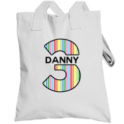 Danny Third Birthday 3 Cute Party Personalized Name Totebag