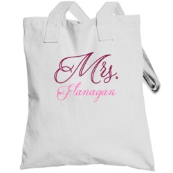 Mrs Flanagan Last Name Funny Totebag