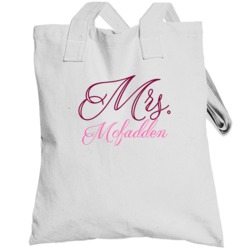 Mrs Mcfadden Last Name Funny Totebag
