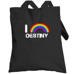 I Love Destiny Rainbow Pride Name Totebag