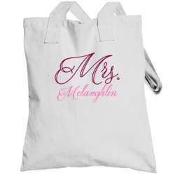 Mrs Mclaughlin Last Name Funny Totebag