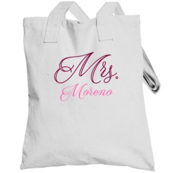 Mrs Moreno Last Name Funny Totebag