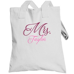 Mrs Taylor Last Name Funny Totebag
