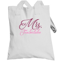 Mrs Timberlake Last Name Funny Totebag