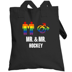 Mr And Mr Hockey Last Name Gay Pride Totebag