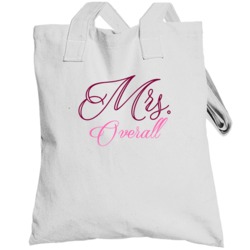 Mrs Overall Last Name Funny Totebag
