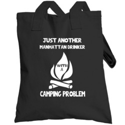 Just Another Manhattan Drinker Funny Alcohol Totebag