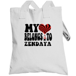 My Heart Belongs Love Zendaya Totebag