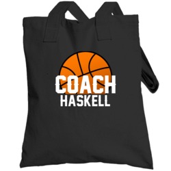 Coach Haskell Basketball Name Totebag
