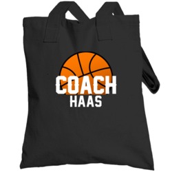 Coach Haas Basketball Name Totebag