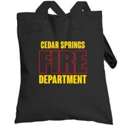 Cedar Springs Fire Department Personalized City Totebag