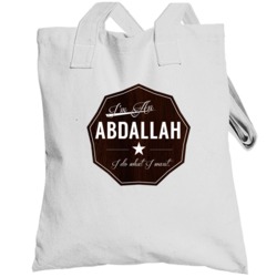 Im An Abdallah I Do What I Want Funny Last Name Totebag