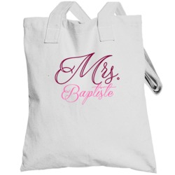 Mrs Baptiste Last Name Funny Totebag