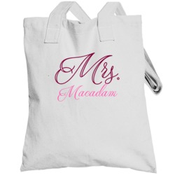 Mrs Macadam Last Name Funny Totebag