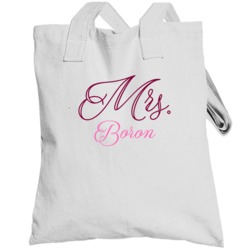 Mrs Boron Last Name Funny Totebag