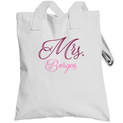 Mrs Burgos Last Name Funny Totebag