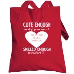 Colon And Rectal Surgeon Cute Skilled Cardiology Heart Nurse Totebag