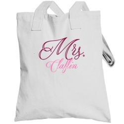 Mrs Claflin Last Name Funny Totebag