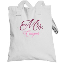Mrs Cooper Last Name Funny Totebag